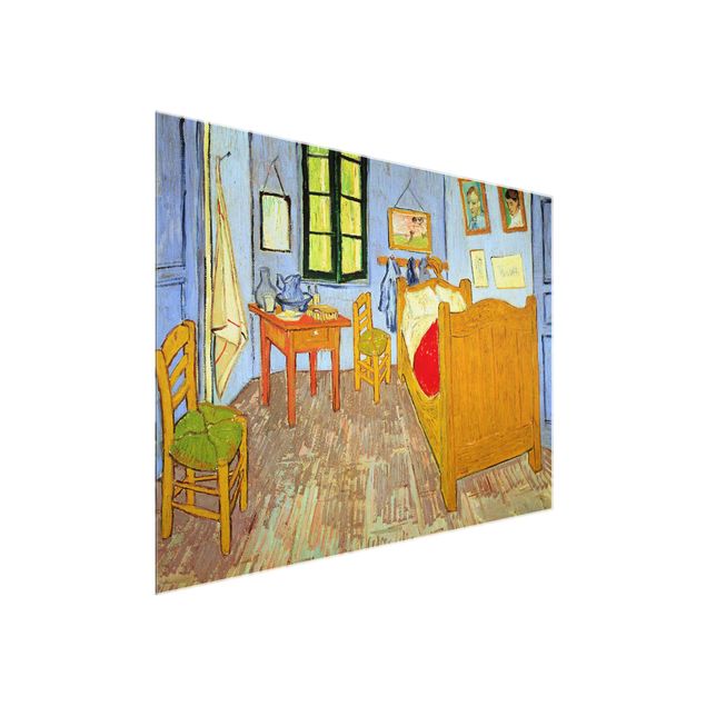 Quadro su vetro - Vincent van Gogh - La Camera di Vincent ad Arles - Post-Impressionismo - Orizzontale 4:3