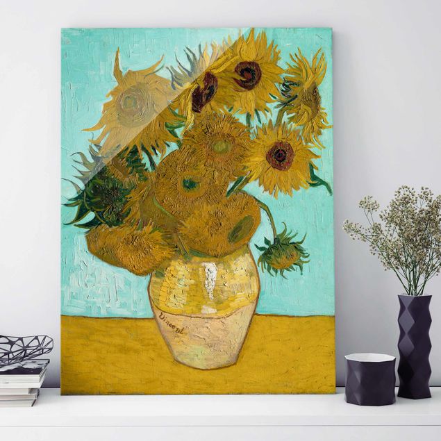 Lavagna magnetica vetro Vincent van Gogh - Girasoli