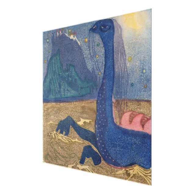 Quadro in vetro - Wassily Kandinsky - Notte di Luna - Espressionismo - Quadrato 1:1