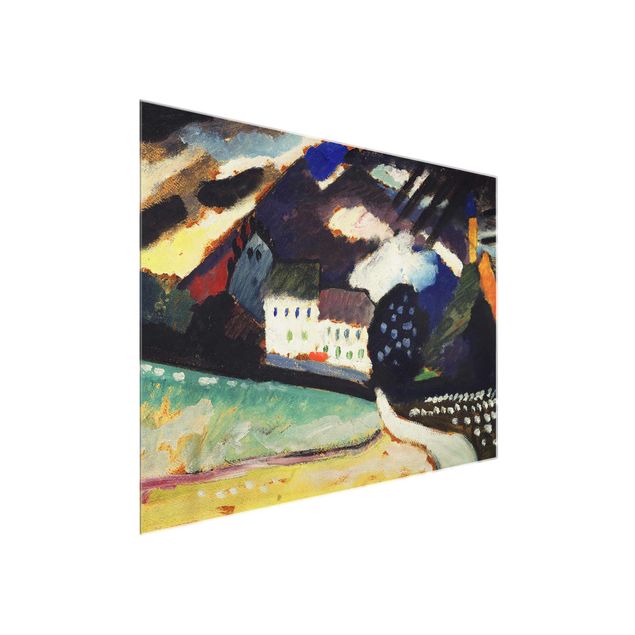Quadro in vetro - Wassily Kandinsky - Murnau, Castello e Chiesa II - Espressionismo - Orizzontale 4:3
