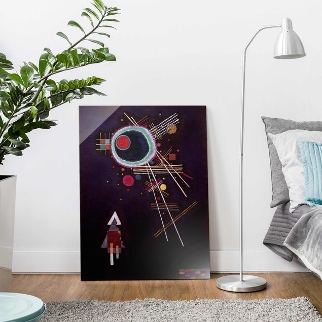 Lavagna magnetica in vetro Wassily Kandinsky - Linee di raggio