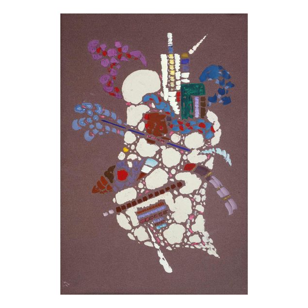 Quadro in vetro - Wassily Kandinsky - Taches Grises (Macchie Grigie) - Espressionismo - Verticale 2:3