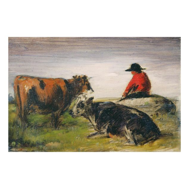 Quadro in vetro - Wilhelm Busch - Shepherd with Cows - Orizzontale 3:2