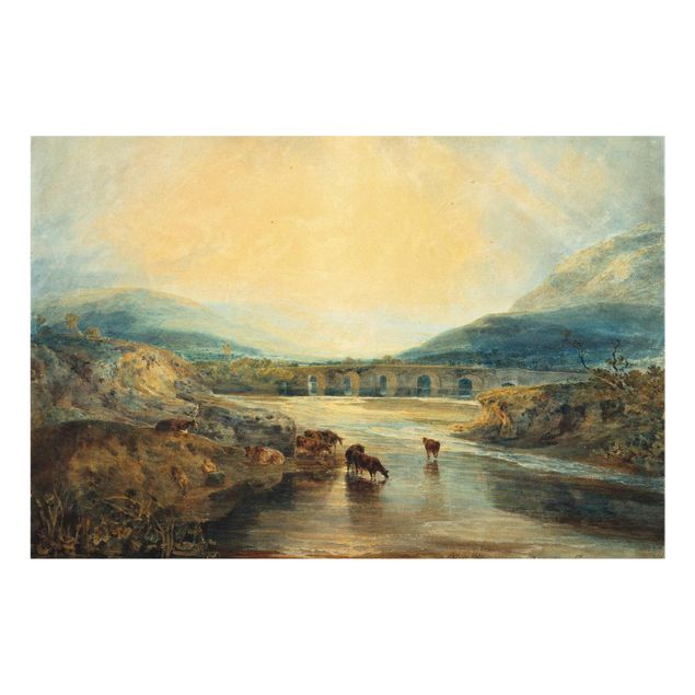 Quadro in vetro - William Turner - Pont d'Abergavenny, Monmouthshire - Romanticismo - Orizzontale 3:2