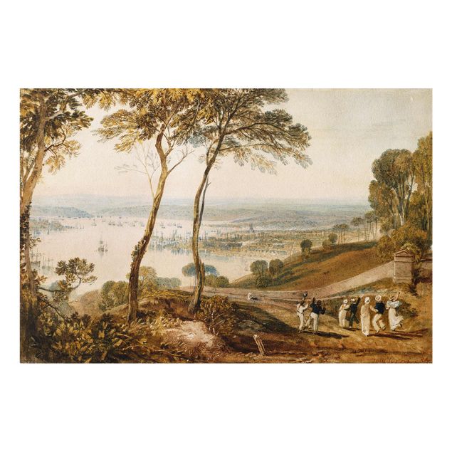 Quadro su vetro - William Turner - Plymouth Dock, nei pressi del Monte Edgecumbe - Romanticismo - Orizzontale 3:2