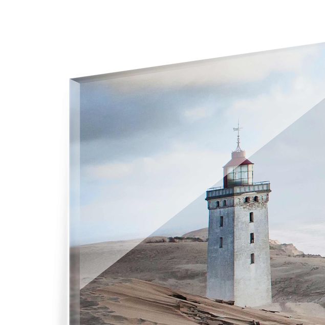 Quadro in vetro - Faro in Danimarca - Quadrato 1:1