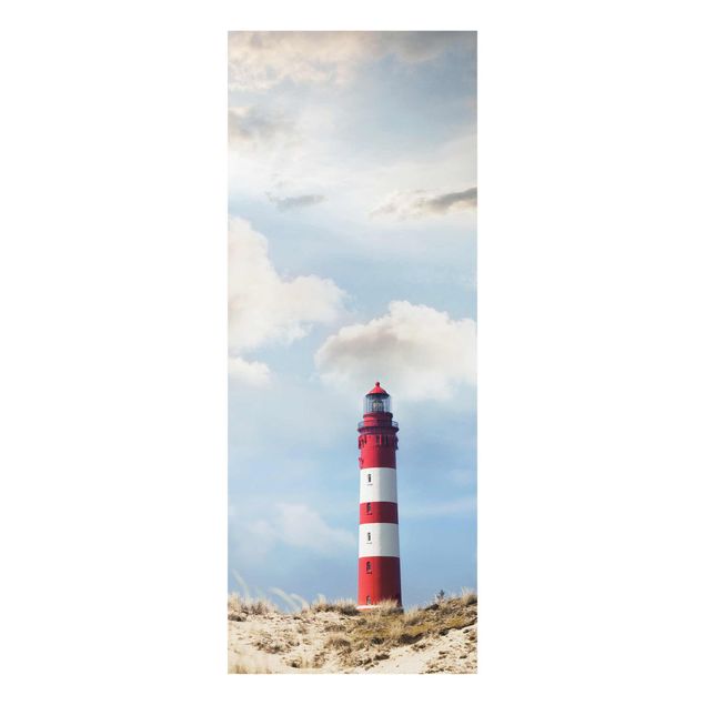 Quadro in vetro - Lighthouse in the dunes - Pannello