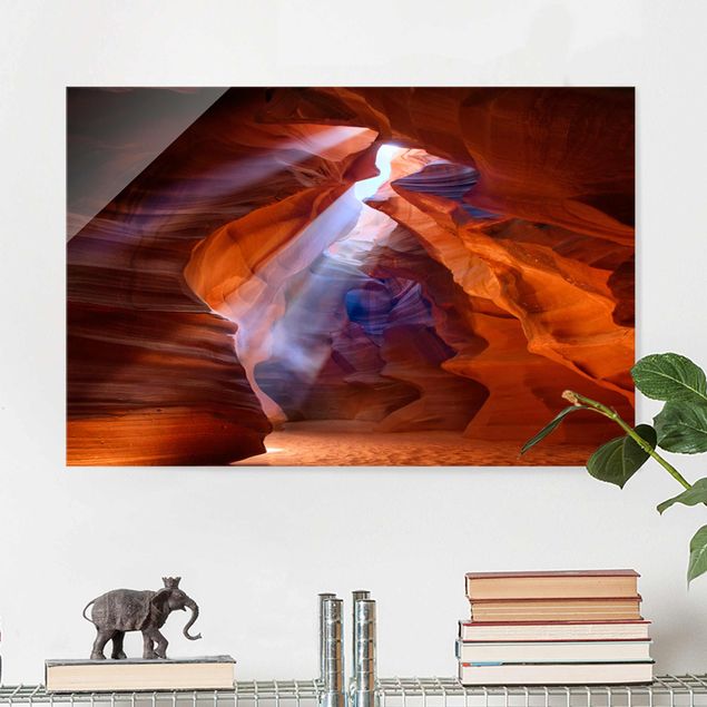 Lavagna magnetica vetro Giochi di luce nel Canyon di Antelope