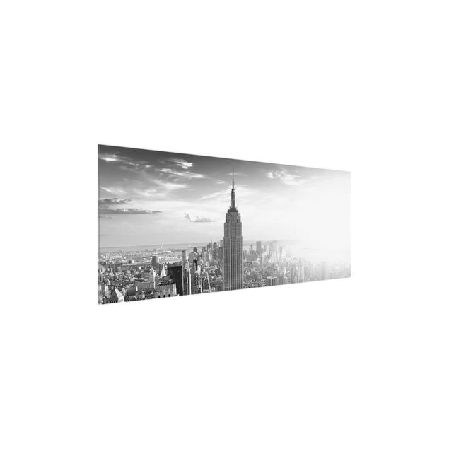 Quadro in vetro - Manhattan Skyline - Panoramico