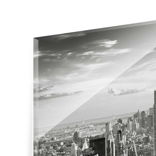 Quadro in vetro - Manhattan Skyline - Quadrato 1:1