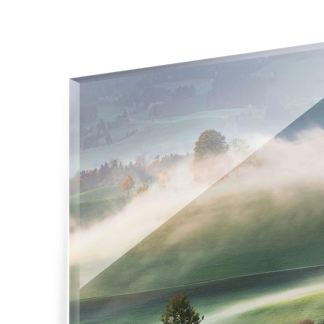 Quadro in vetro - Misty Autumn Day Svizzera - Large 3:4