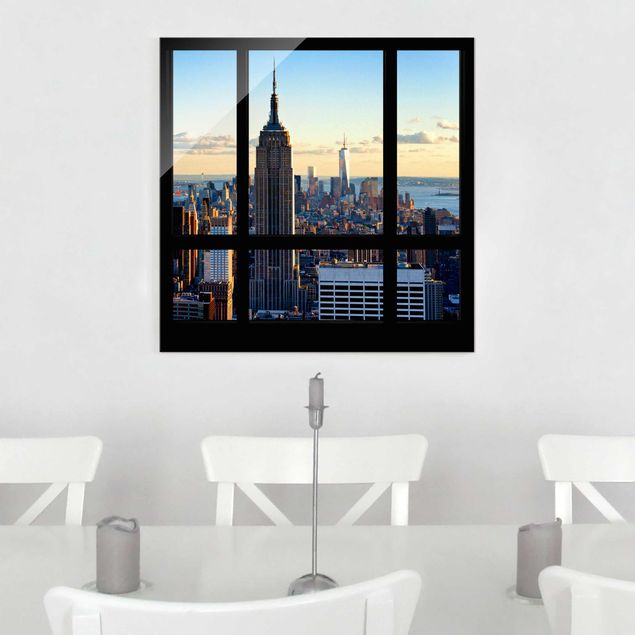 Philippe Hugonnard Finestra di New York vista sull'Empire State Building