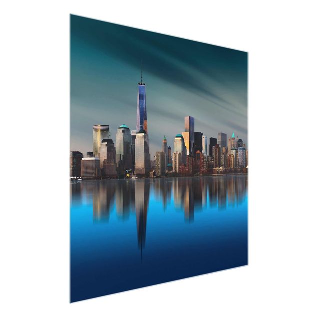 Quadro in vetro - New York World Trade Center - Quadrato 1:1