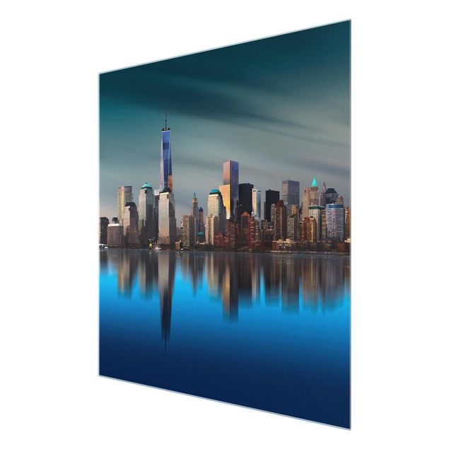 Quadro in vetro - New York World Trade Center - Quadrato 1:1