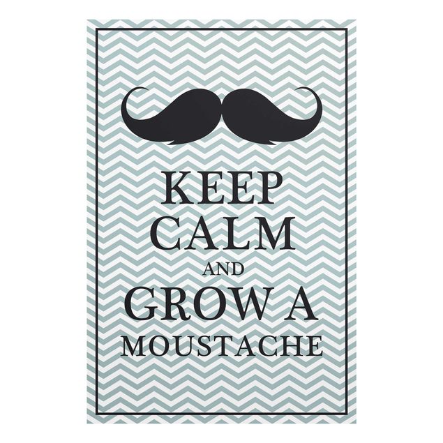 Quadro in vetro - No.26 Keep Calm and Grow a Moustache - Verticale 2:3