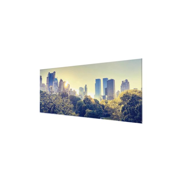 Quadro in vetro - Peaceful Central Park - Panoramico