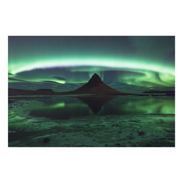 Quadro in vetro - Aurora polare in Islanda - Orizzontale 3:2