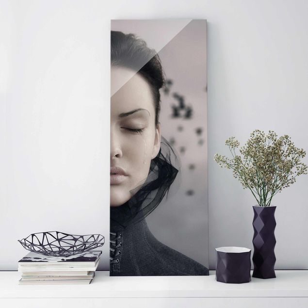 Lavagna magnetica vetro Ritratto di una donna che piange