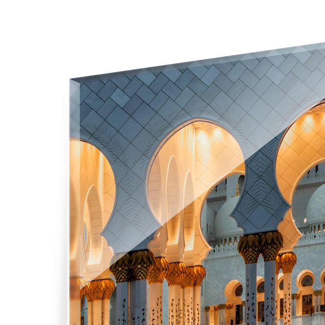 Quadro in vetro - Riflessione in Moschea - Quadrato 1:1