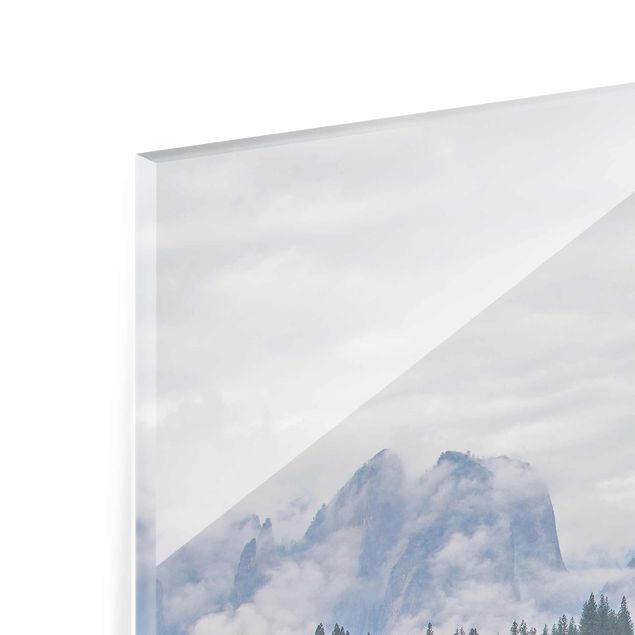 Quadro in vetro - Cervi in Montagna - Quadrato 1:1