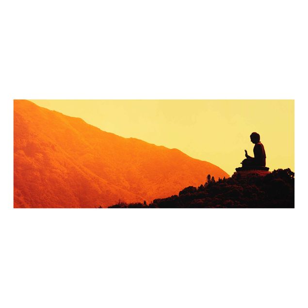 Quadro in vetro - Resting Buddha - Panoramico