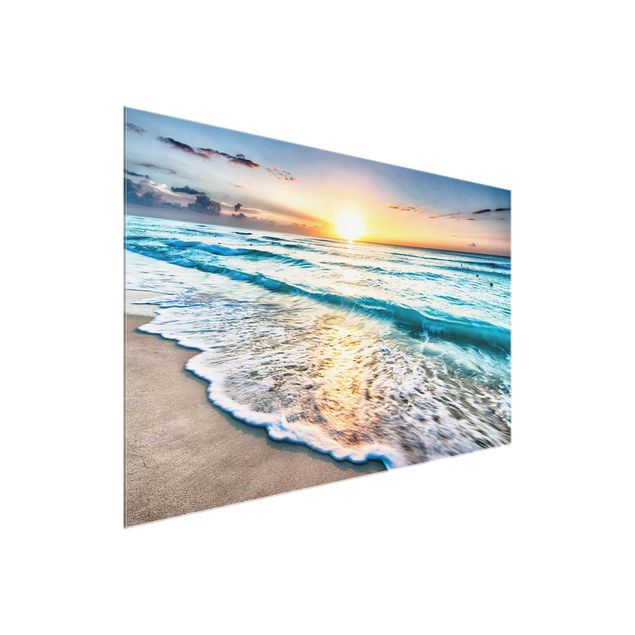 Quadro in vetro - Sunset At The Beach - Orizzontale 3:2