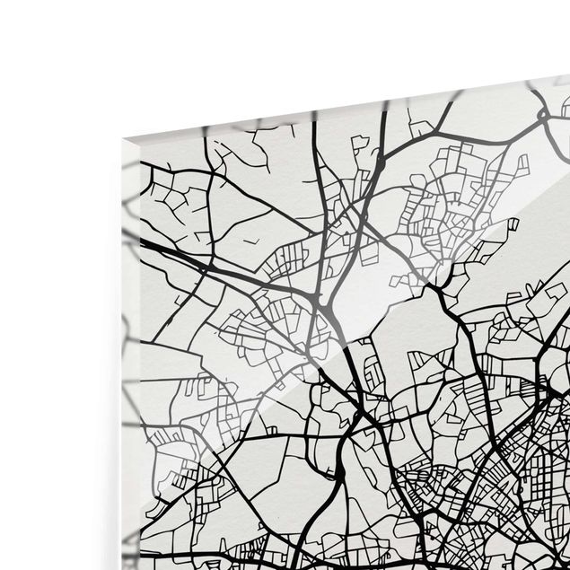 Quadro in vetro - Hamburg City Map - Classic - Verticale 3:4