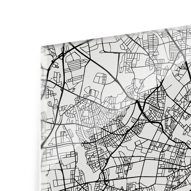 Quadro in vetro - Copenhagen City Map - Classic - Verticale 3:4