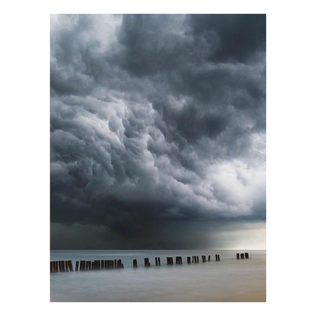Quadro in vetro - Nubi di tempesta sul Mar Baltico - Verticale 3:4