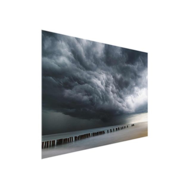 Quadro in vetro - Nubi di tempesta sul Mar Baltico - Large 3:4