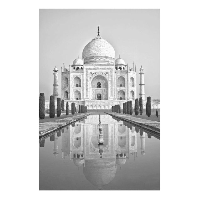Quadro in vetro - Taj Mahal Con Giardino - Verticale 2:3