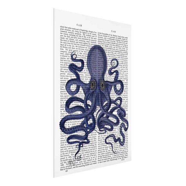 Quadro in vetro - Lettura Degli Animali - Octopus - Verticale 3:4