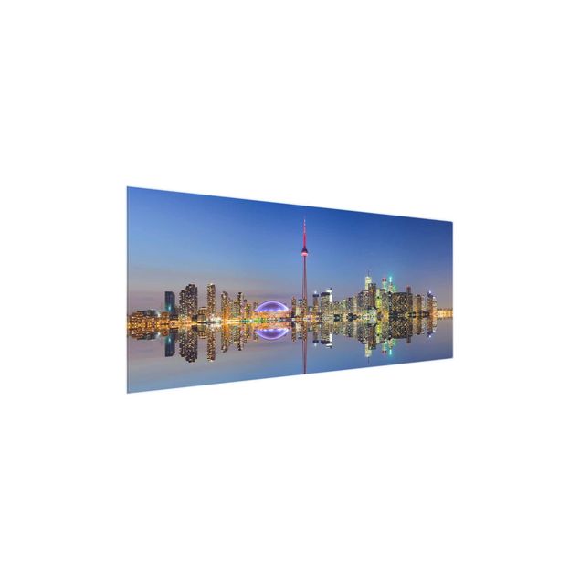 Quadro in vetro - Toronto City Skyline before Lake Ontario - Panoramico