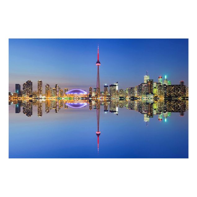 Quadro in vetro - Toronto City Skyline before Lake Ontario - Quadrato 1:1