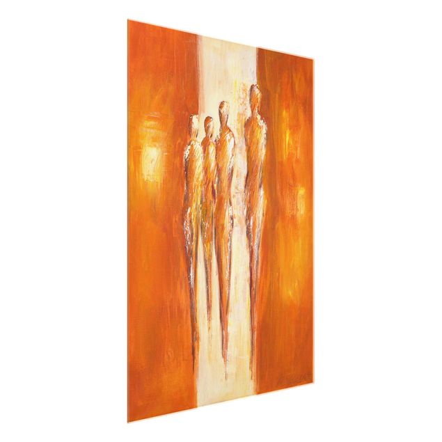 Quadro in vetro - Petra Schüßler - Four Figures In Orange 02 - Verticale 3:4