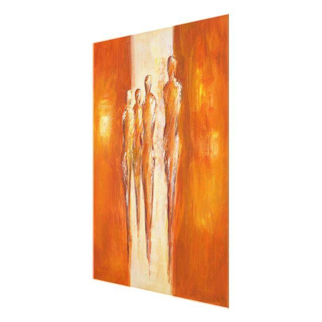 Quadro in vetro - Petra Schüßler - Four Figures In Orange 02 - Verticale 3:4