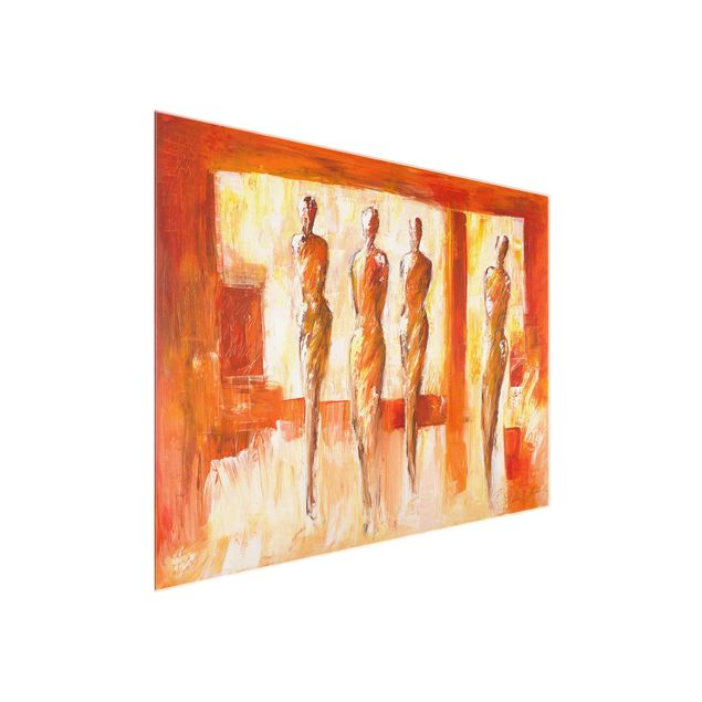 Quadro in vetro - Petra Schüßler - Four Figures In Orange - Large 3:4