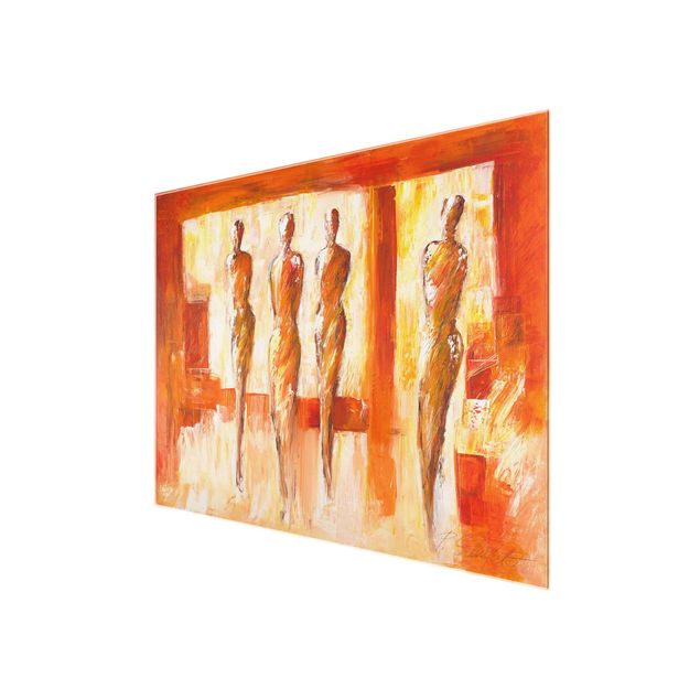 Quadro in vetro - Petra Schüßler - Four Figures In Orange - Large 3:4