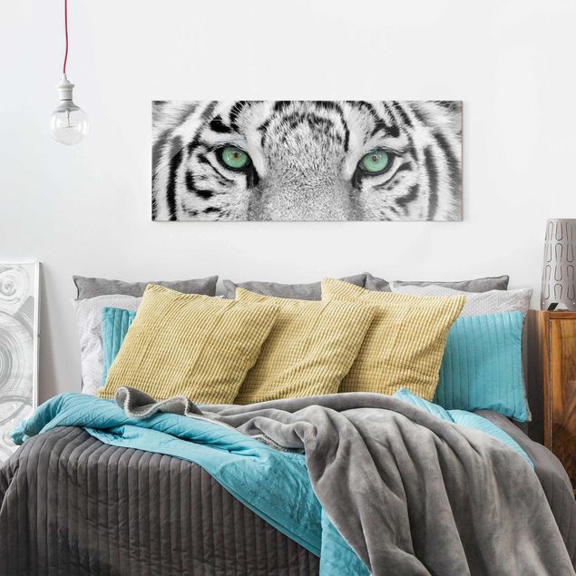 Lavagna magnetica vetro Tigre bianca