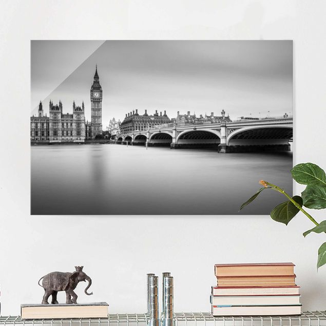 Lavagna magnetica in vetro Il ponte di Westminster e il Big Ben