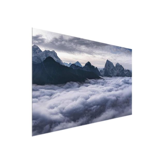 Quadro in vetro - Mare di nubi in Himalaya - Orizzontale 3:2