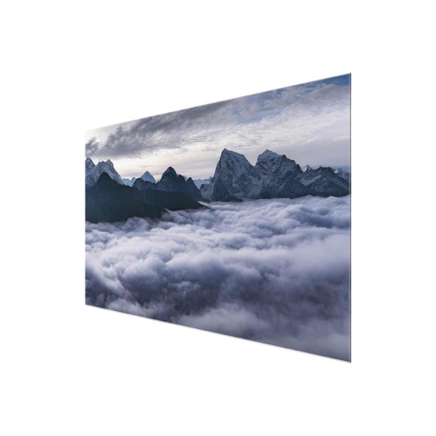 Quadro in vetro - Mare di nubi in Himalaya - Orizzontale 3:2