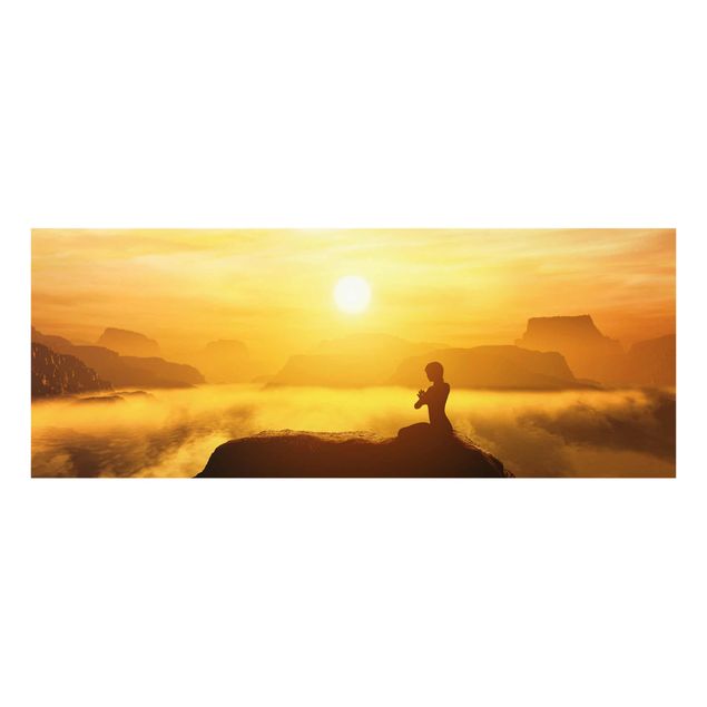 Quadro in vetro - Yoga Meditation - Panoramico