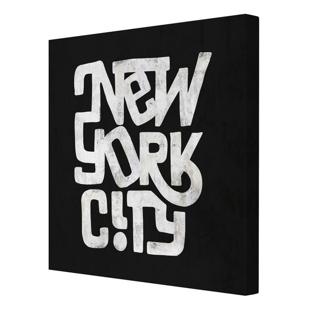Stampa su tela - Graffiti Art Calligrafia New York City Nero