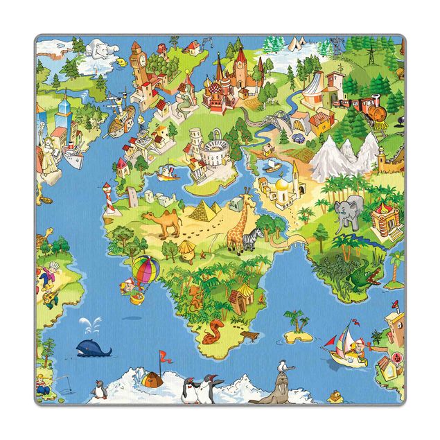 Tappeti  - Great And Funny Worldmap