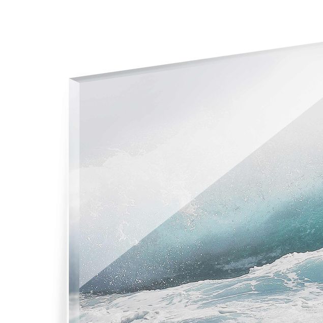 Quadro in vetro - Grande onda alle Hawaii