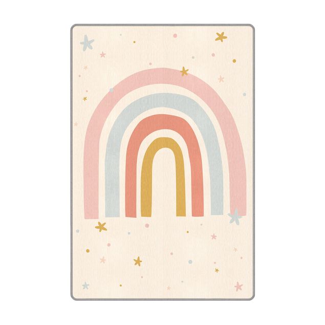 Tappeti  - Grande arcobaleno con stelle e puntini