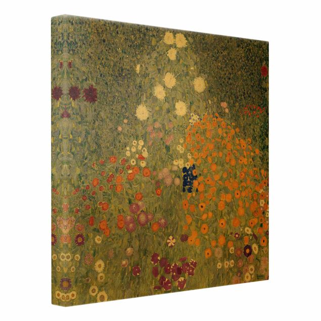 Stampa su tela - Gustav Klimt - Farmhouse Garden - Quadrato 1:1
