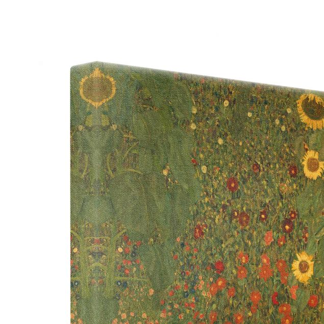 Stampa su tela - Gustav Klimt - Farm Garden with Sunflowers - Quadrato 1:1