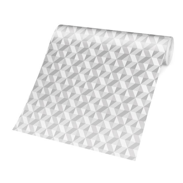Carta da parati - Modern Geometric Wallpaper soft grey